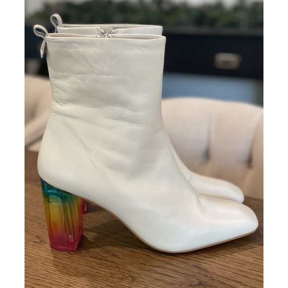 Kurt Geiger Shoes - Kurt Geiger London Leather Rainbow Block Heel Booties Women’s Sz US 9.5/EU 40.5